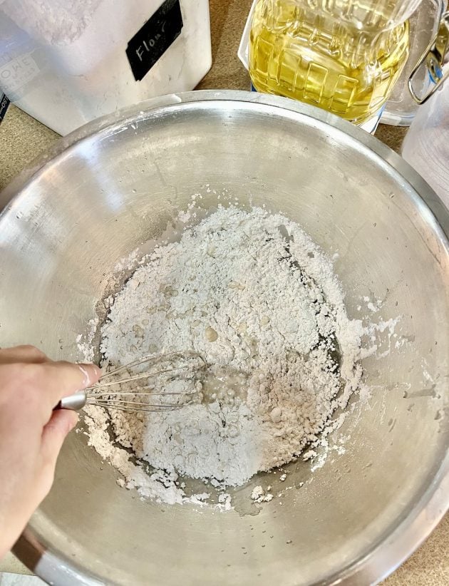 mixing up dough